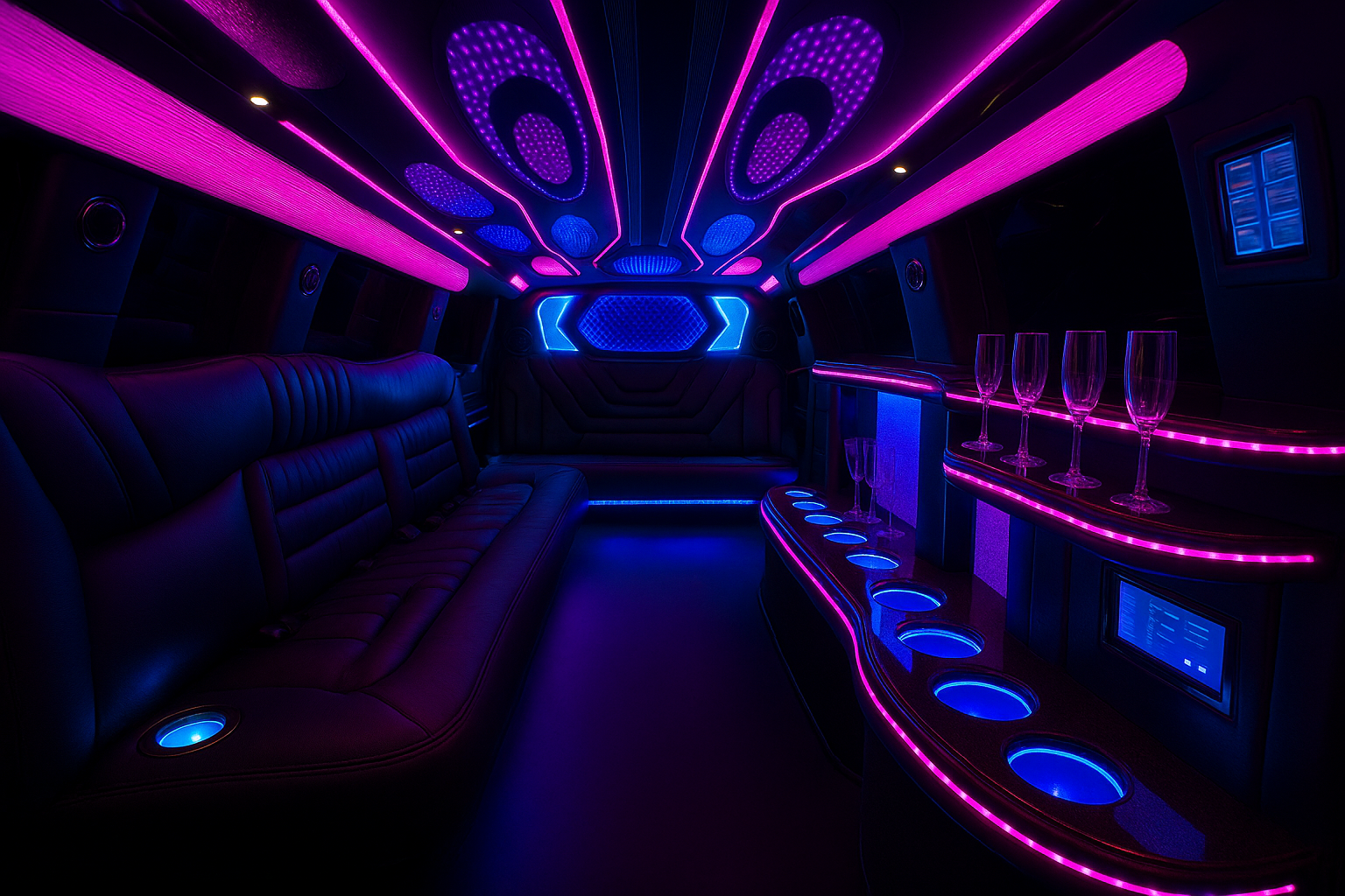 18 Passenger Limousine interior