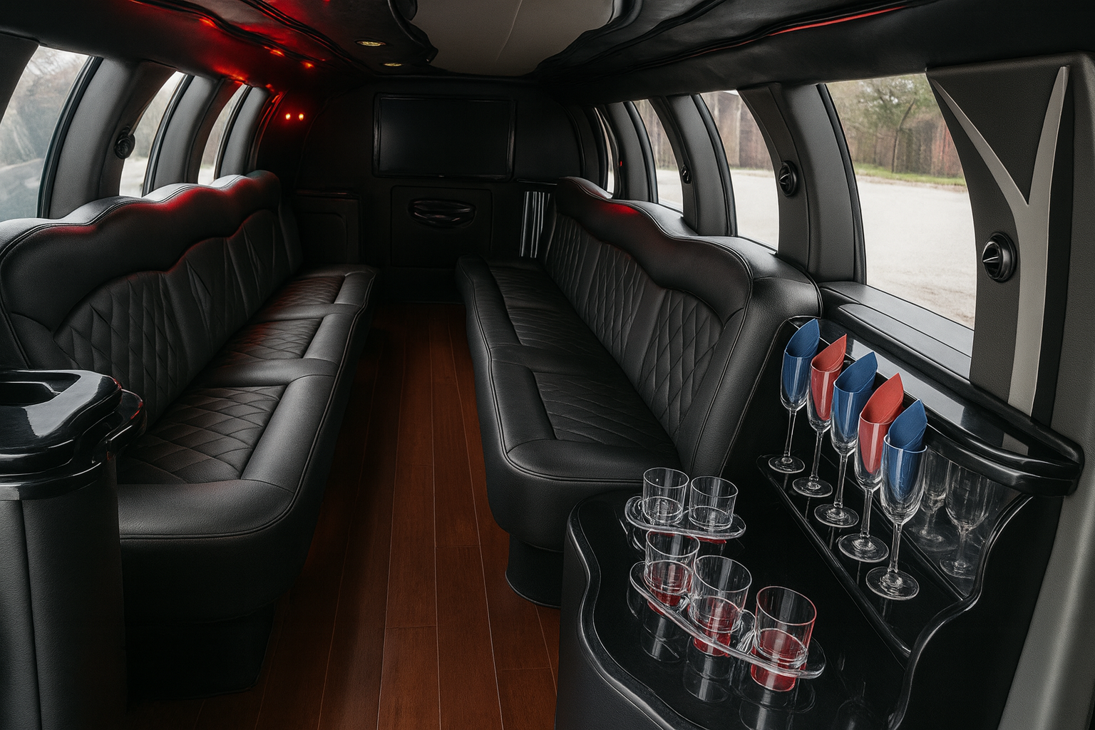 20 Passenger Limousine interior