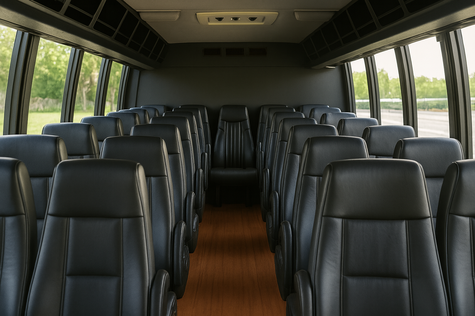 26 Passenger Coach Bus interior